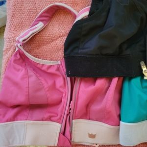 Supportive Pink Zip-Front Sports Bra